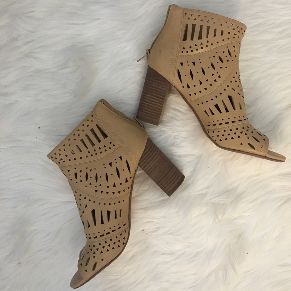 Restricted footwear open toe booties sz 9